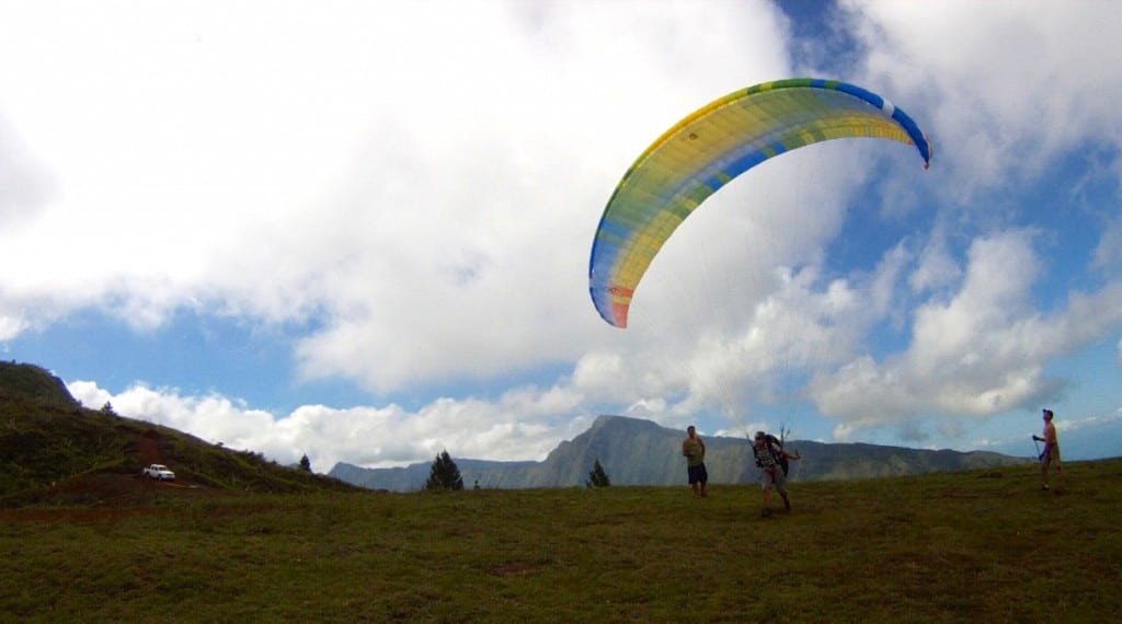 décollage parapente papeete